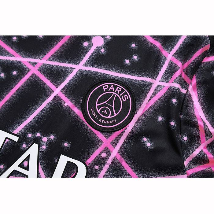 Tuta da Track Paris Saint-Germain Jordan Manica Corta 2025-2026 Nero Rosa - Pantaloncini